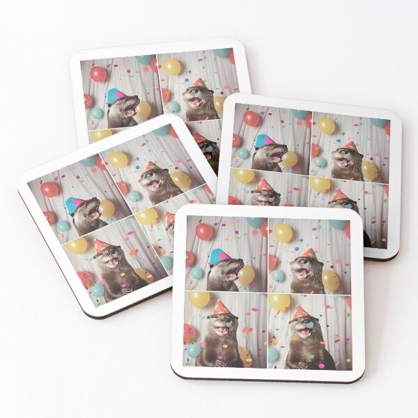 Item preview, Cute Otter Birthday Party Animal – Funny Otter with Party Hat designed and sold by RockFireMerch.