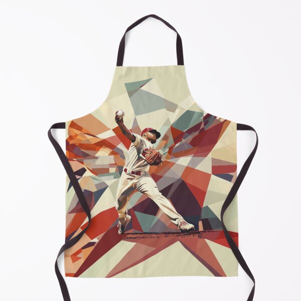 Item preview, Pitcher throwing a fastball amidst geometric patterns  Active Outdoors Inspired Art designed and sold by CDC40.