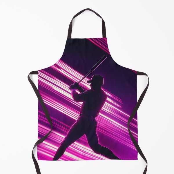 Item preview, Monochrome silhouette of a baseball player against a neon-lit stadium  Active Outdoors Inspired Art designed and sold by CDC40.