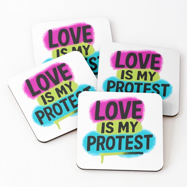 Item preview, Love Is My Protest – Neon Pride Statement designed and sold by Haus Of Sin.