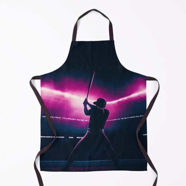 Item preview, Monochrome silhouette of a baseball player against a neon-lit stadium  Active Outdoors Inspired Art designed and sold by CDC40.