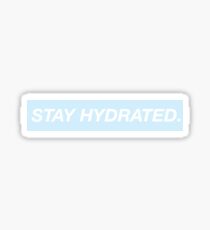 Blue Background Stay Hydrated Sticker