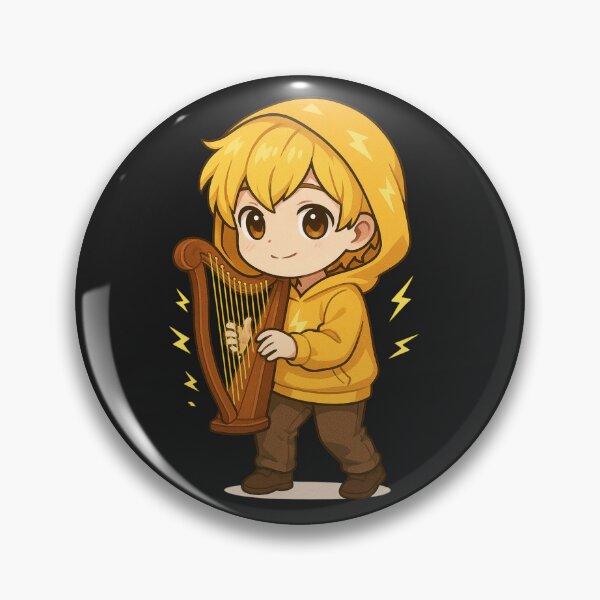 Artikelvorschau, Electric Harp Kid – Süßer Chibi-Anime-Junge im Lightning-Hoodie spielt Harfe mit Funkeneffekten auf Cello entworfen und verkauft von ColorSplash123.