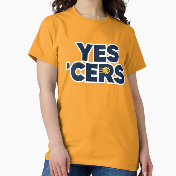 Vista previa del artículo con la obra «Camiseta de los Pacers de Yes Cers – Camiseta Indiana Playoff Run – Imprescindible para los fans de la NBA 2025», diseñado y vendido por MyBirthdayTees.