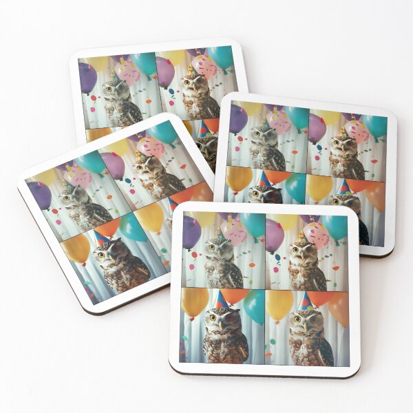 Item preview, Whimsical Owl Birthday Celebration – Party Hat Owl designed and sold by RockFireMerch.