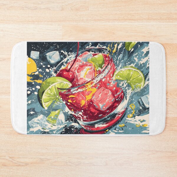 Item preview, style Cosmopolitan cocktail in a bold, graphic design with vibrant colors and clean lines. designed and sold by wonderisland.