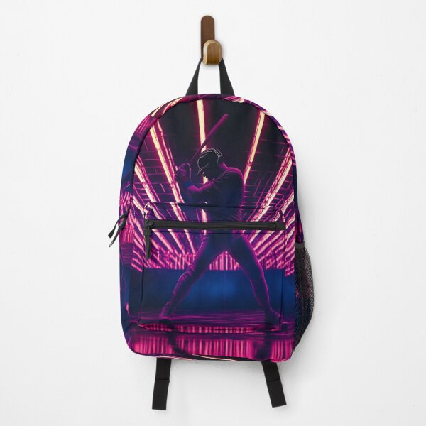 Item preview, Monochrome silhouette of a baseball player against a neon-lit stadium  Active Outdoors Inspired Art designed and sold by CDC40.