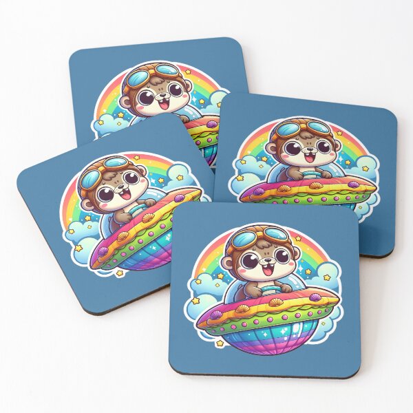 Item preview, UFO Rainbow Otter designed and sold by ArtistEmbrace.