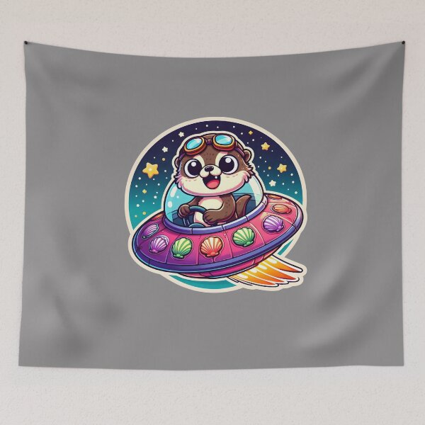 Item preview, UFO Happy Otter designed and sold by ArtistEmbrace.