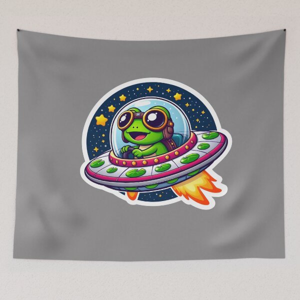 Item preview, UFO Baby Frog designed and sold by ArtistEmbrace.