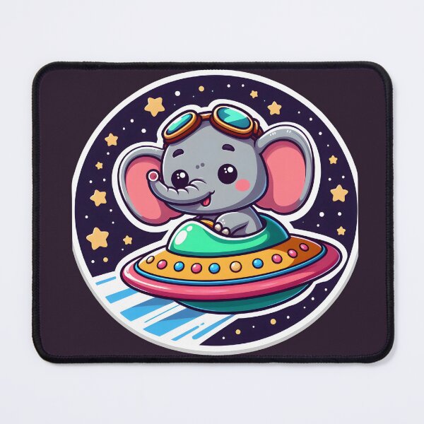 Item preview, UFO Happy Elephant designed and sold by ArtistEmbrace.