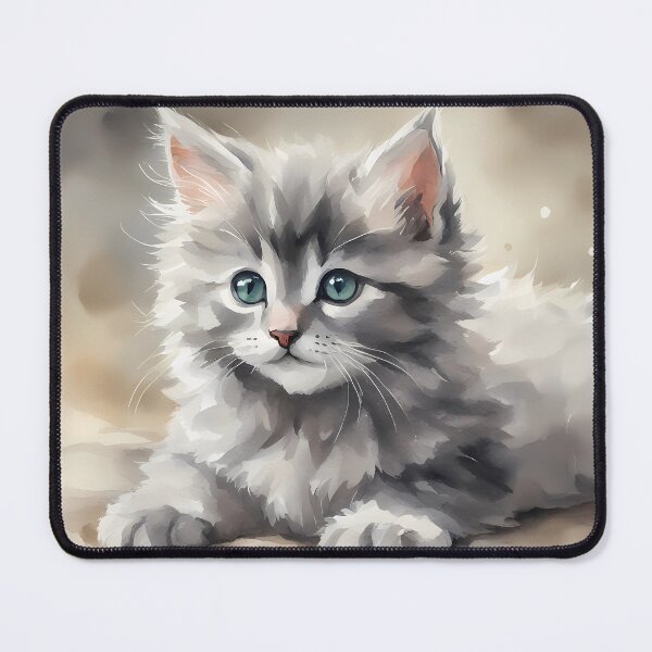 Item preview, Fluffy Gray Kitten designed and sold by CalmnessbyChoice.