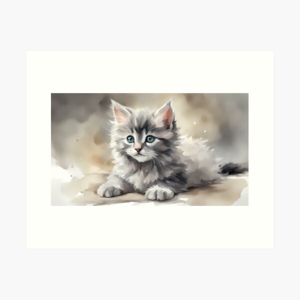 Item preview, Fluffy Gray Kitten designed and sold by BookCovered.