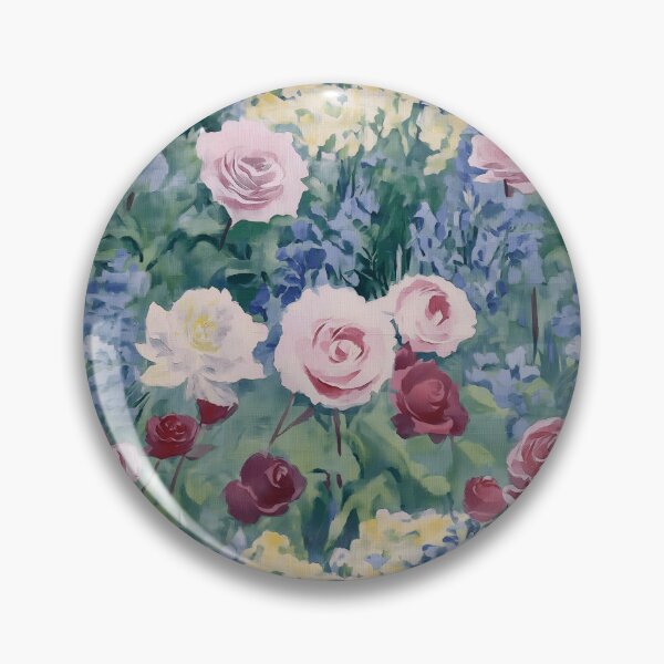 Item preview, Pink red and white rose garden designed and sold by P&U Fabric.