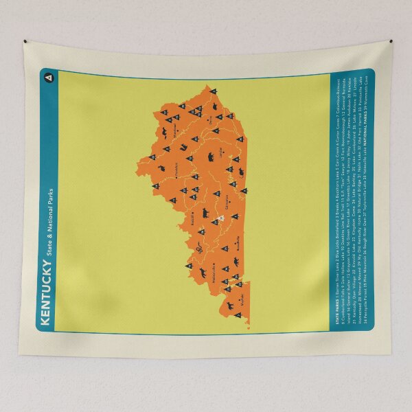Item preview, Kentucky National & State Parks Illustrated Map - Orange designed and sold by FinlayMcNevin.