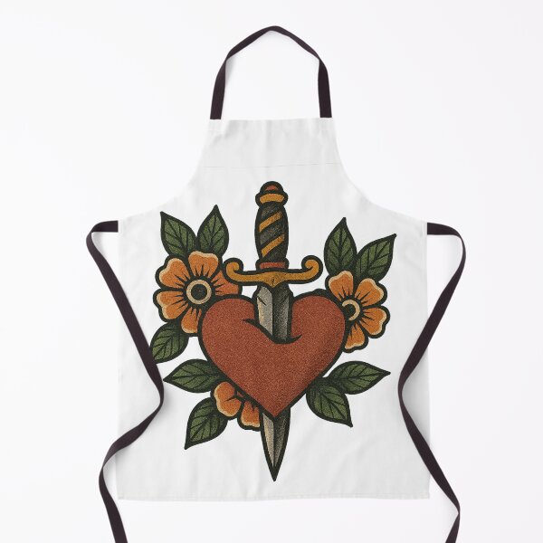 Item preview, Heart Pierced by Dagger with Flowers designed and sold by IllustrifyArts.