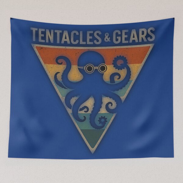 Item preview, Tentacle Tackles – Steampunk Octopus with Gears designed and sold by ForestPainter.