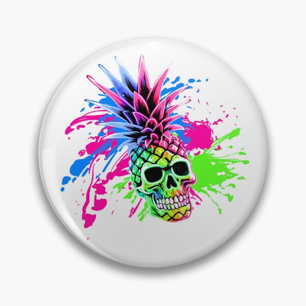 Item preview, Neon Pineapple Skull  designed and sold by NicMacTees.
