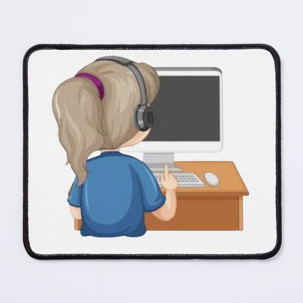 Item preview, Girl at Computer Cute Graphic designed and sold by Lisie24.