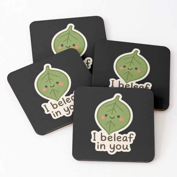 Item preview, I Beleaf in You - Cute & Motivational Leaf Pun Sticker for Plant Lovers designed and sold by Psycho-Crazy.