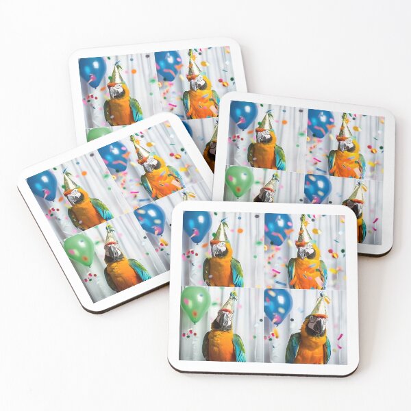 Item preview, Funny Parrot in Party Hat – Tropical Bird Birthday Celebration designed and sold by RockFireMerch.