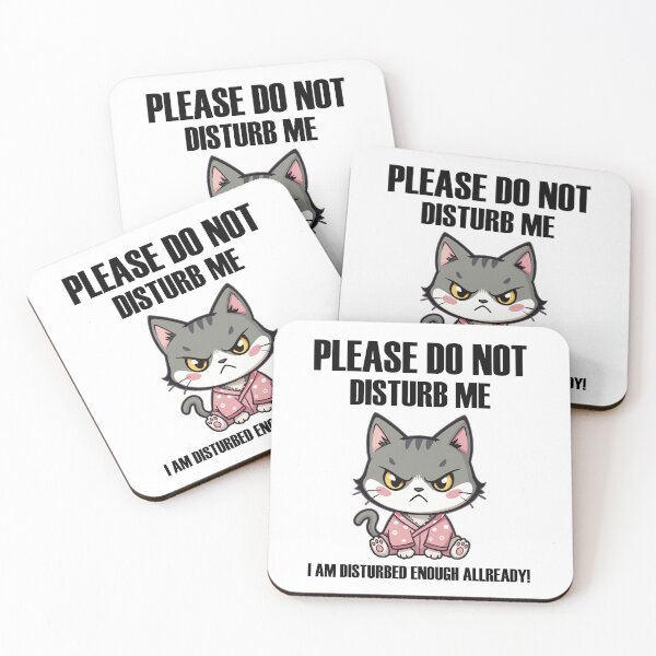 Item preview, Do not disturb me I am disturbed enough allready an angry funny cat  designed and sold by Trenddesigns24.