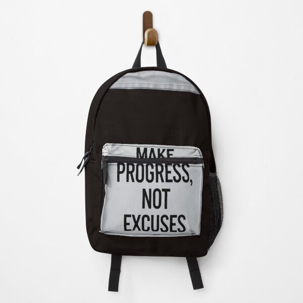 Item preview, Make Progress, Not Excuses – Motivational Typography T-shirt by Jackypoo designed and sold by Jackypoo Design.