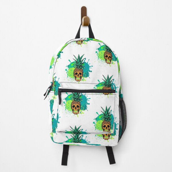 Item preview, Pineapple Skull green paint splatter designed and sold by NicMacTees.