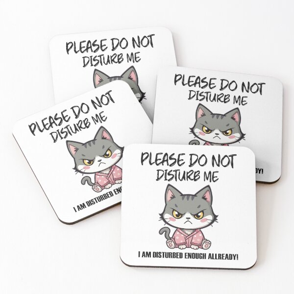 Item preview, Do not disturb me I am disturbed enough allready an angry funny cat  designed and sold by Trenddesigns24.