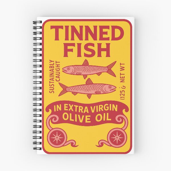Item preview, Retro Tinned Fish in Olive Oil Vintage Label Art designed and sold by weirdfishes123.