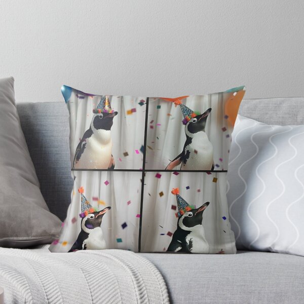 Item preview, Birthday Party Penguin in a Party Hat – Funny Celebration designed and sold by RockFireMerch.
