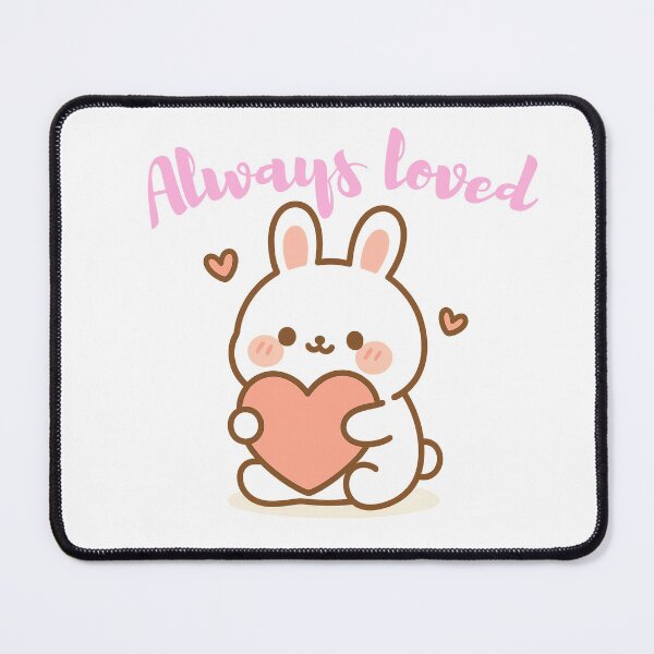 Item preview, Always Loved Bunny- Kawaii Cute Heart Rabbit designed and sold by Mere & Co.