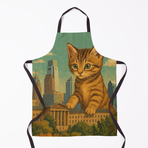 Item preview, Meanwhile in Philadelphia: Giant Cat at the Art Museum designed and sold by Not Quite Normal Art.