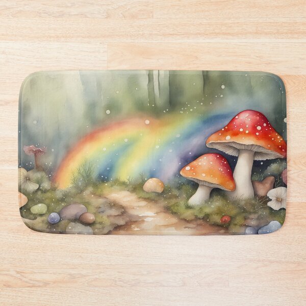 Item preview, Amanita Mushrooms and Rainbows designed and sold by CalmnessbyChoice.