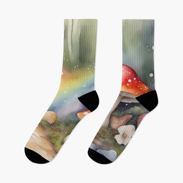 Item preview, Amanita Mushrooms and Rainbows designed and sold by CalmnessbyChoice.