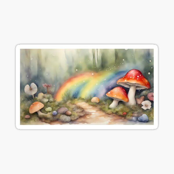 Item preview, Amanita Mushrooms and Rainbows designed and sold by BookCovered.