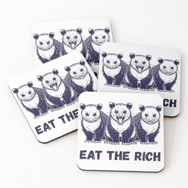 Item preview, Eat the Rich Possums designed and sold by whimsical-ai.