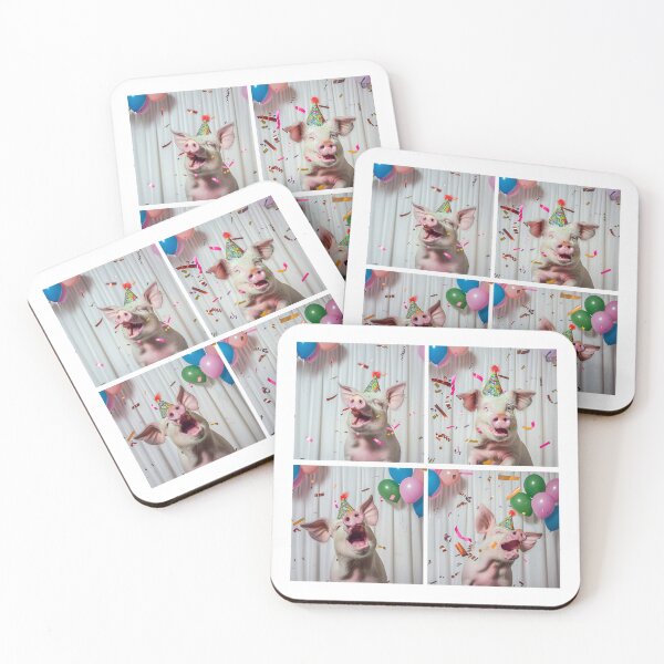 Item preview, Cute Pig Birthday Party – Pig in Party Hat designed and sold by RockFireMerch.