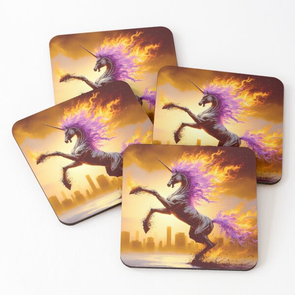 Item preview, Fire Unicorn, Ai Generated Art  designed and sold by ACC .