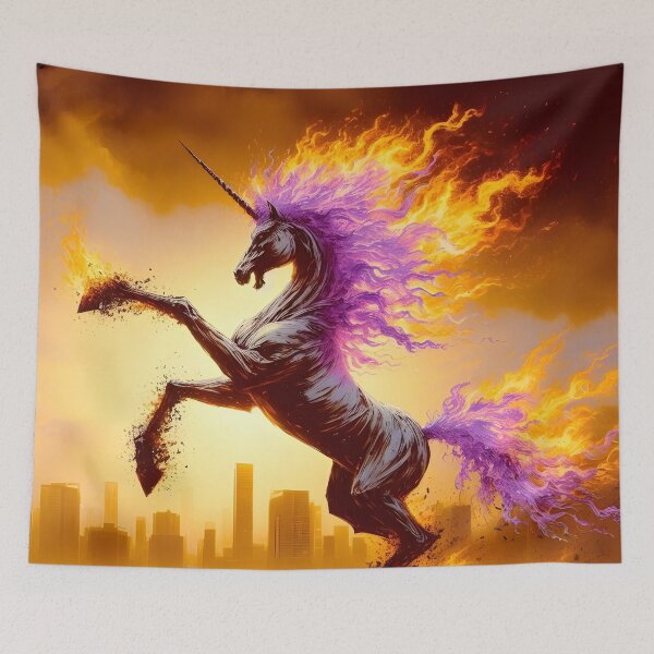 Item preview, Fire Unicorn, Ai Generated Art  designed and sold by ACC .