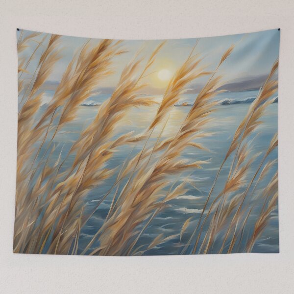 Item preview, Yellow Reeds at Sunrise designed and sold by CalmnessbyChoice.