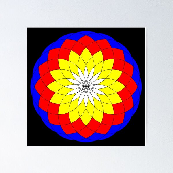 Item preview, mandala is presented as a vibrant interweaving of geometric shapes, which conveys harmony and unity, take it with you always! designed and sold by rikyfreestyle.