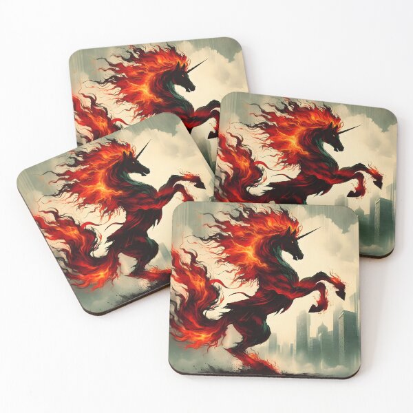 Item preview, Fire Unicorn, Ai Generated Art  designed and sold by ACC .
