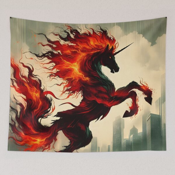 Item preview, Fire Unicorn, Ai Generated Art  designed and sold by ACC .