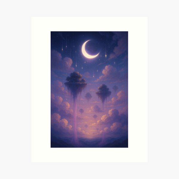 Aperçu de l'œuvre "Rêve Suspendu – Floating Dream Above the Clouds" créée et vendue par GalenaDeco.