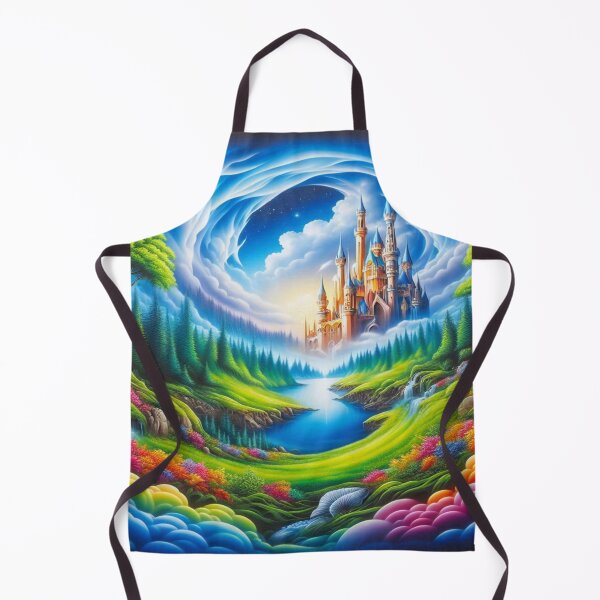 Item preview, Mystical castle in a swirl of clouds – Majestic castle floating above a dreamy river designed and sold by FotoworldEdel.