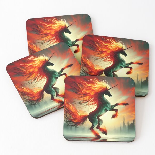 Item preview, Fire Unicorn, Ai Generated Art  designed and sold by ACC .