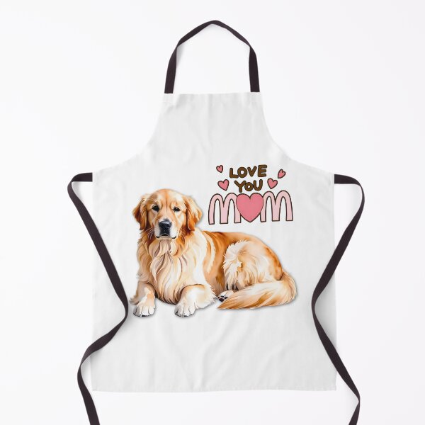 Item preview, Golden Retriever Love ? | "Love You Mom" – Cute Watercolor Dog Mother's Day Art ? designed and sold by RvinJo8.