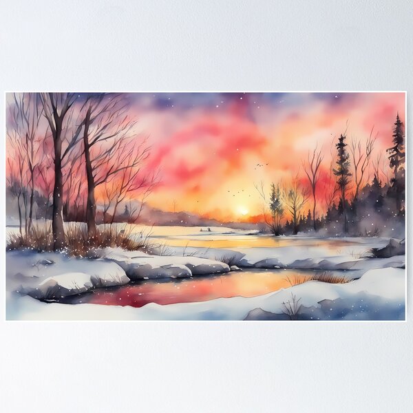 Item preview, Colorful Winter Sunrise designed and sold by BookCovered.