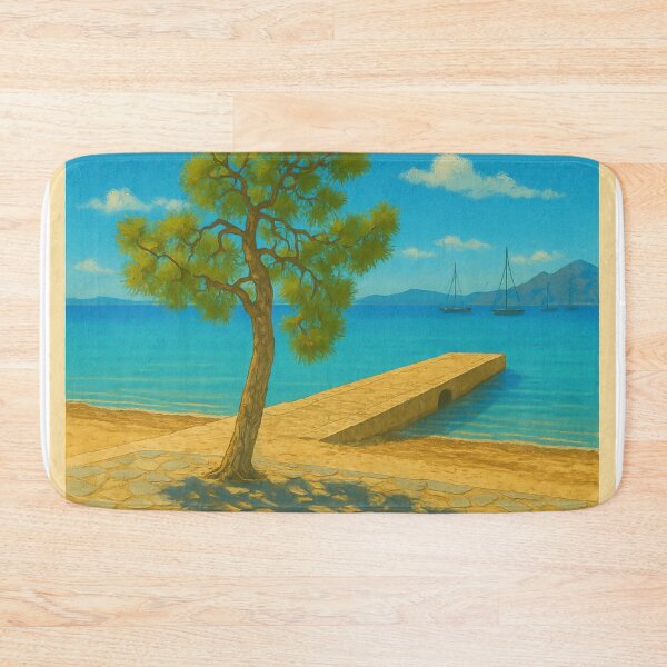 Item preview, Puerto Pollensa Vintage Travel Poster  designed and sold by GG WALL ART.